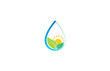 © anibalesse - water drop leaf environment logo