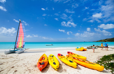 Sticker - Beautiful tropical beach at exotic island