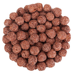 Wall Mural - Cocoa corn balls snack on white