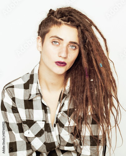 Real Caucasian Woman With Dreadlocks Hairstyle Funny