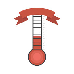 Achievement thermometer with blank banner