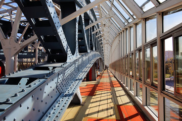 rivets on the metal architectural structure