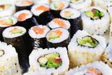 Fototapeta Kwiaty - Delicious sushi rolls