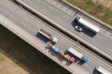 Wall Mural - aerial view of highway