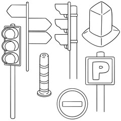 Poster - vector set of traffic icon