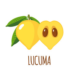 Wall Mural - Lucuma icon in flat style on white background