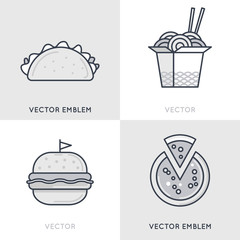 Poster - Vector set of logo design templates and emblems