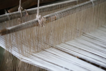 Canvas Print - cotton on the loom