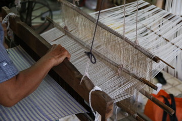 Wall Mural - traditional Asia loom detail