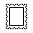 Postage stamp or letter stamp line art icon