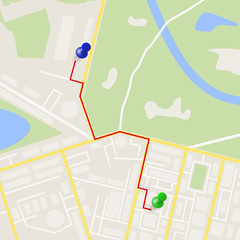 Poster - Street map and direction