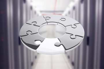 Poster - Composite image of jigsaw circle