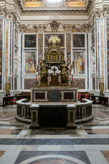 Wall Mural -  Interior of the Basilica Santa Maria Maggiore. Altar of Sistine Chapel and Oratory of the Nativity. Rome. Italy