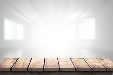 Poster - Composite image of wooden floor