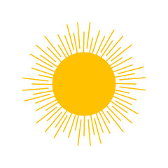 Wall Mural - sun drawing vector