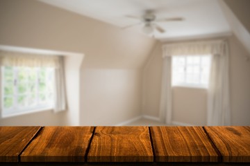 Poster - Composite image of wooden table