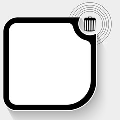 Poster - Black text box for your text and trashcan