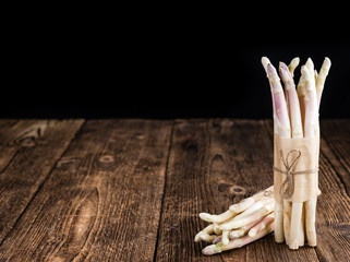 Wall Mural - Portion of fresh white Asparagus (close-up shot)