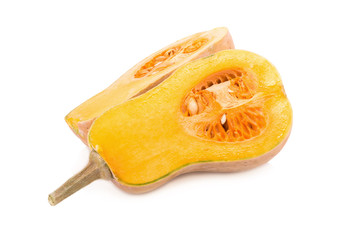 Butternut squash isolated on white background