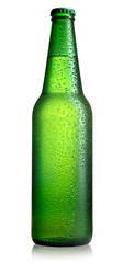 Green bottle isolated