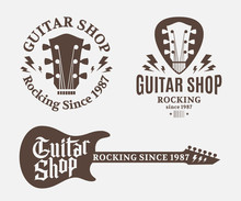 Set Of Guitar Shop Logo