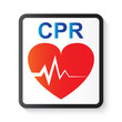 CPR ( cardiopulmonary resuscitation ) , heart and ECG ( Electrocardiogram ) ( image for basic life support and advanced cardiac life support )