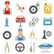 © Macrovector - Car Repair Service Flat Icons Set