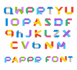 Poster - Color paper alphabet vector illustration