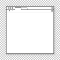 Leinwandbilder - Opened browser window template. Past your content into it