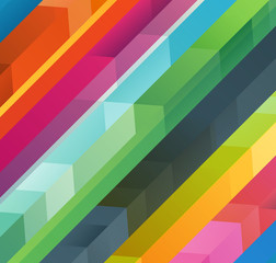 Poster - Abstract vector background of different color arrows. Design con