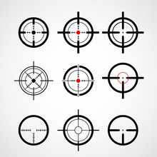 Crosshair (gun Sight), Target Icons Set
