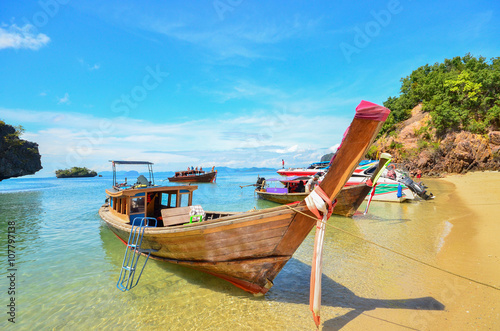 Fotografie, Obraz Long sledoval lodi Ruea Hang Yao v Phuket Thajsko
