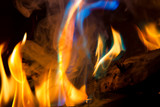 Fototapeta Miasto - Blue Turquoise Flame