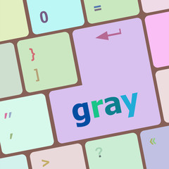Poster - Computer keyboard keys with gray word on it vector illustration
