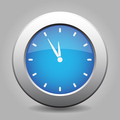 blue metal button - last minute clock