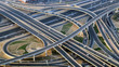 Top view of highway city traffic