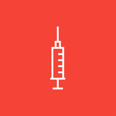 Sticker - Syringe line icon.