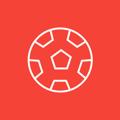 Wall Mural - Soccer ball line icon.