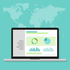 Fototapete - website traffic web analytics performance measure optimization
