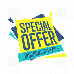 Wall Mural - sale badge, vector in flat design style. secial offer and discount badge.