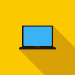 Poster - Laptop icon, flat style