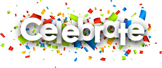 celebrate paper banner.