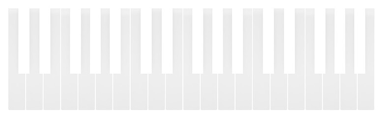 Fototapete - white keys of the piano keyboard