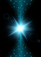 Wall Mural - Creative concept Vector set of glow light effect stars bursts with sparkles isolated on black background.