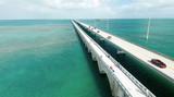 Aerial view of Bridge connecting Keys, Florida