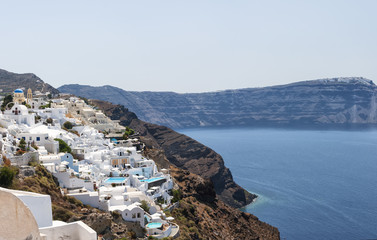 Wall Mural - Santorini Oia Panoramic Stitch