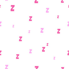 Seamless Pattern With Cartoon Letters Z
