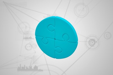 Poster - Composite image of jigsaw circle