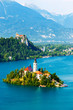 Bled with lake in summer, Slovenia