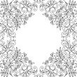 Flower design lace frame